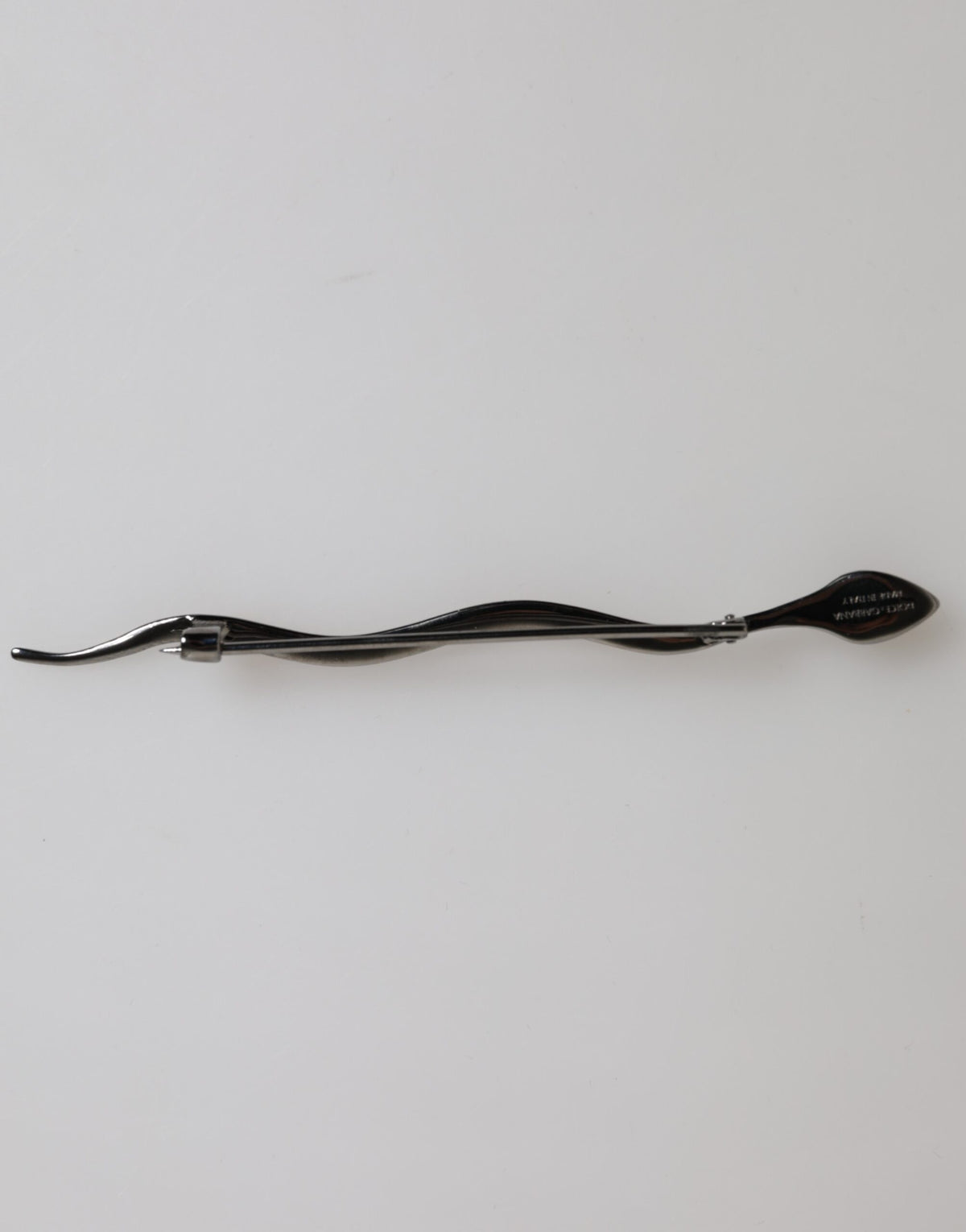 Dolce & Gabbana Schwarze Messing Kristall Spilla Serpente Herrenbrosche