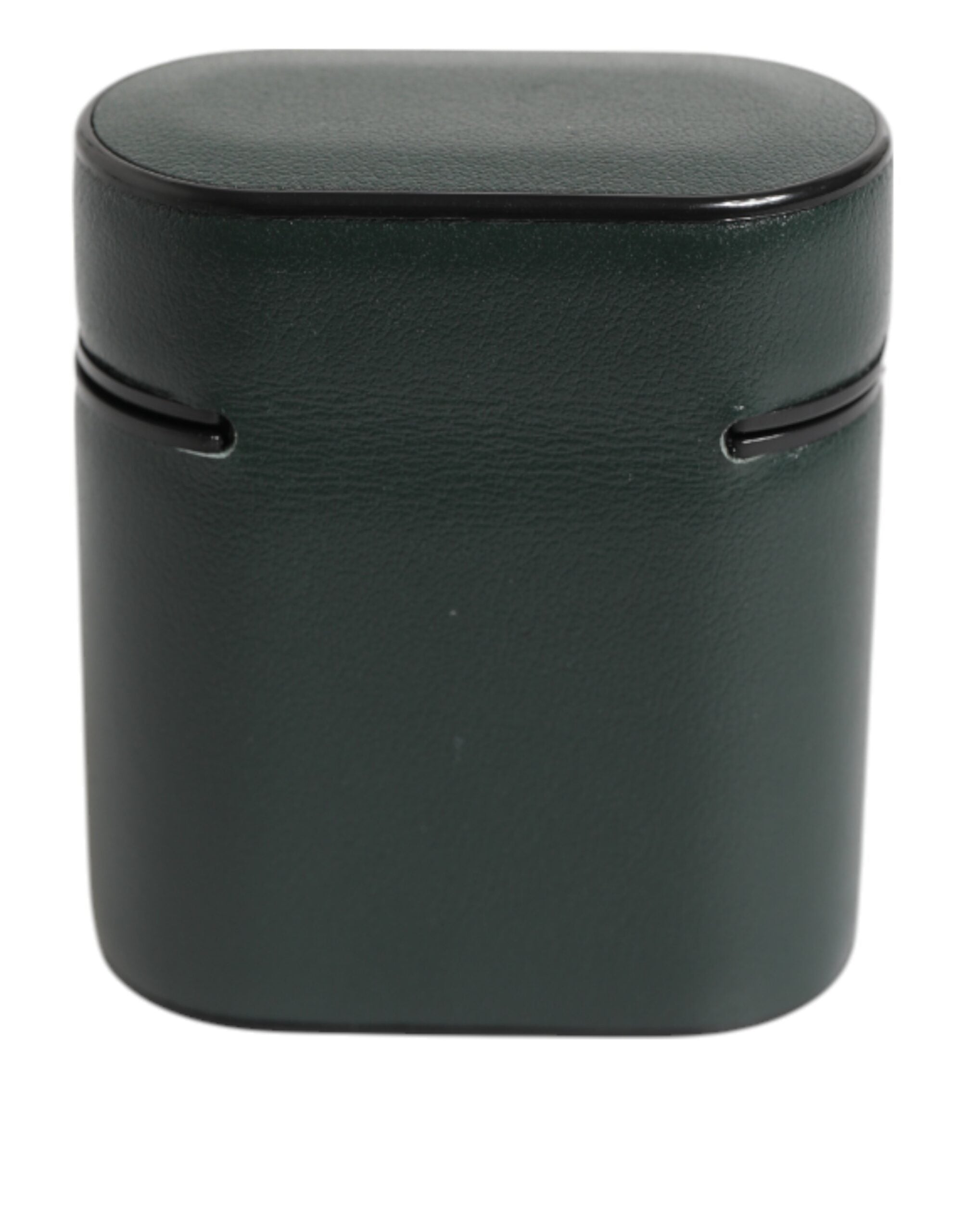 Dolce & Gabbana Zwart Lederen Logo Print Flip Houder Heren Airpods Hoesje