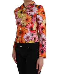 Dolce & Gabbana Multicolor Daisy Print Floral Fantasy Jas