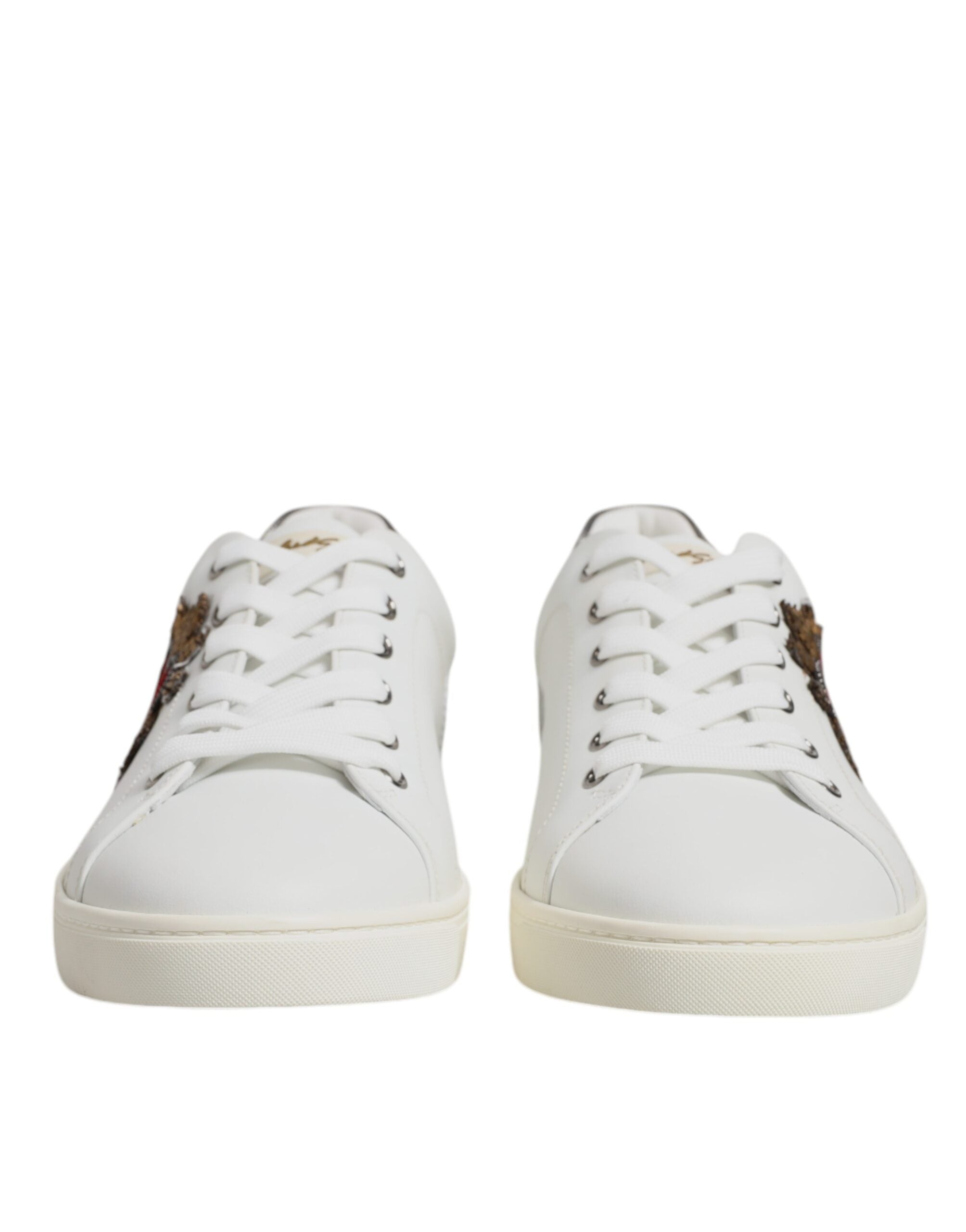 Dolce & Gabbana Weiße Sacred Heart Herren Low Top Sneaker Schuhe