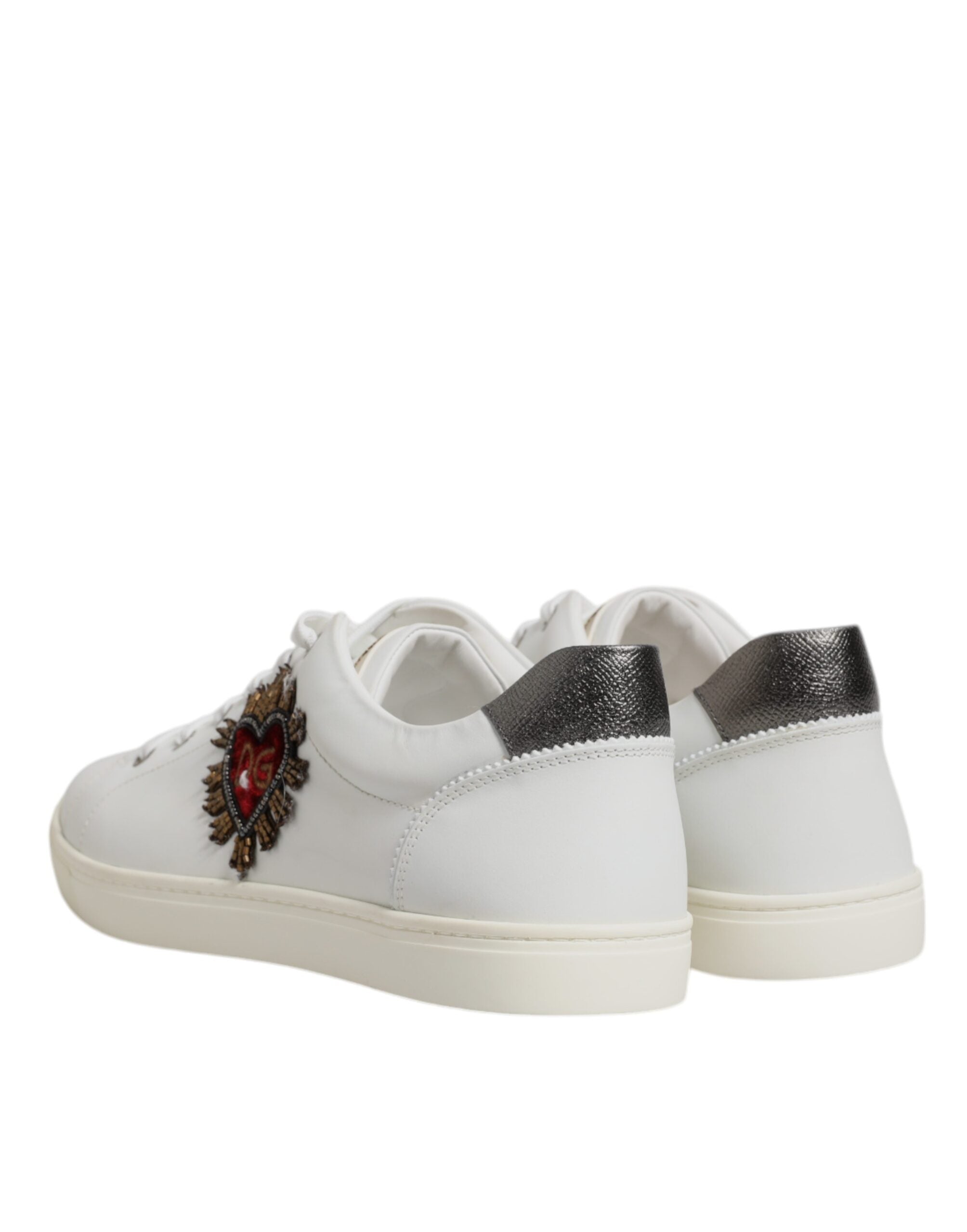 Dolce & Gabbana Weiße Sacred Heart Herren Low Top Sneaker Schuhe