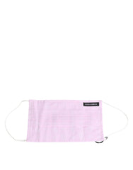 Dolce & Gabbana Roze Katoenen Logoband Oorband Gezichtsmasker