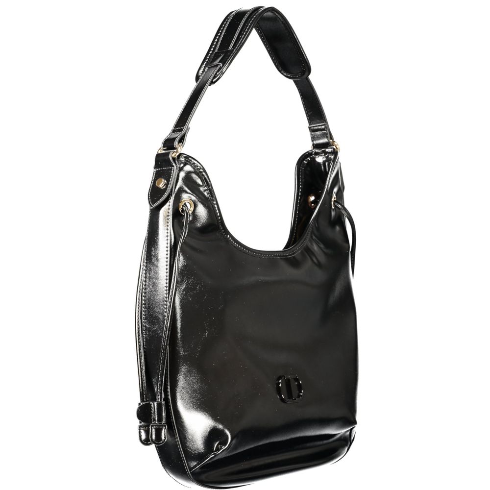 Twinset schwarze Polyurethan-Hobo-Bag für Damen