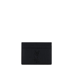 Saint Laurent Zwart Geitenleren Portemonnee