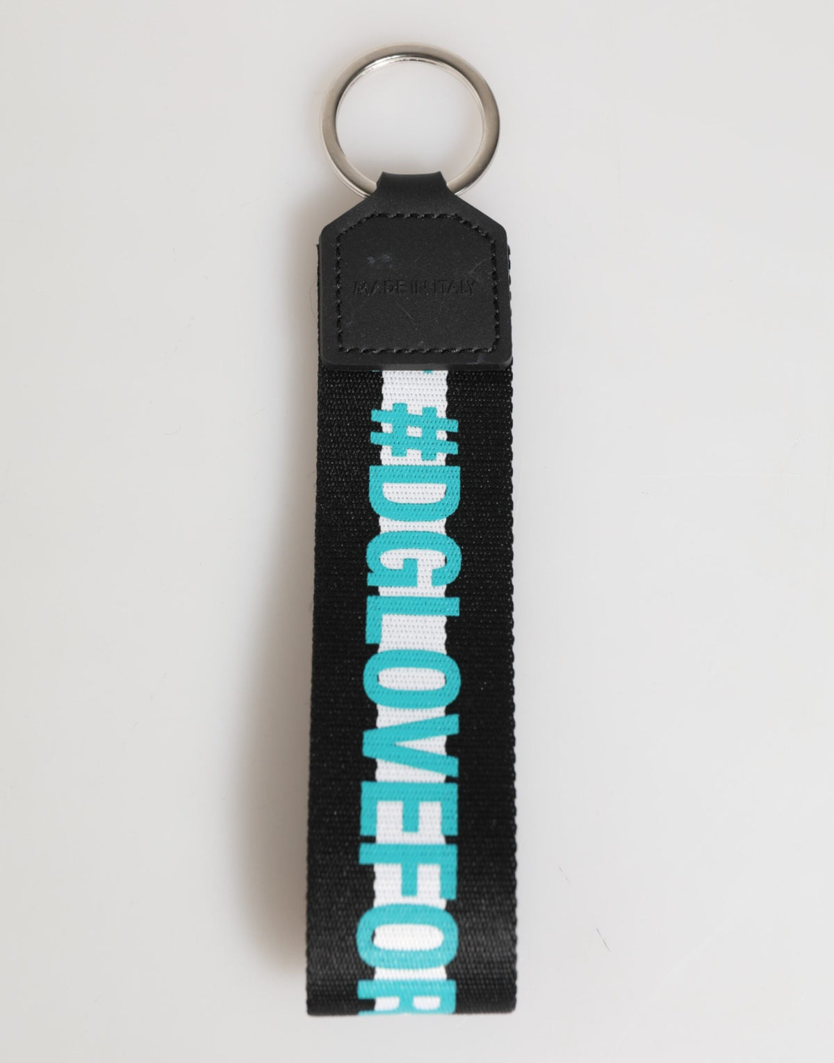 Dolce & Gabbana Multicolor Logo Polyester Brass Holder Keychain Keyring