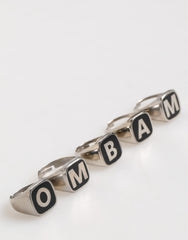Dolce & Gabbana Zilverkleurige Messing Letterset 5 Stuks Verstelbare Ring