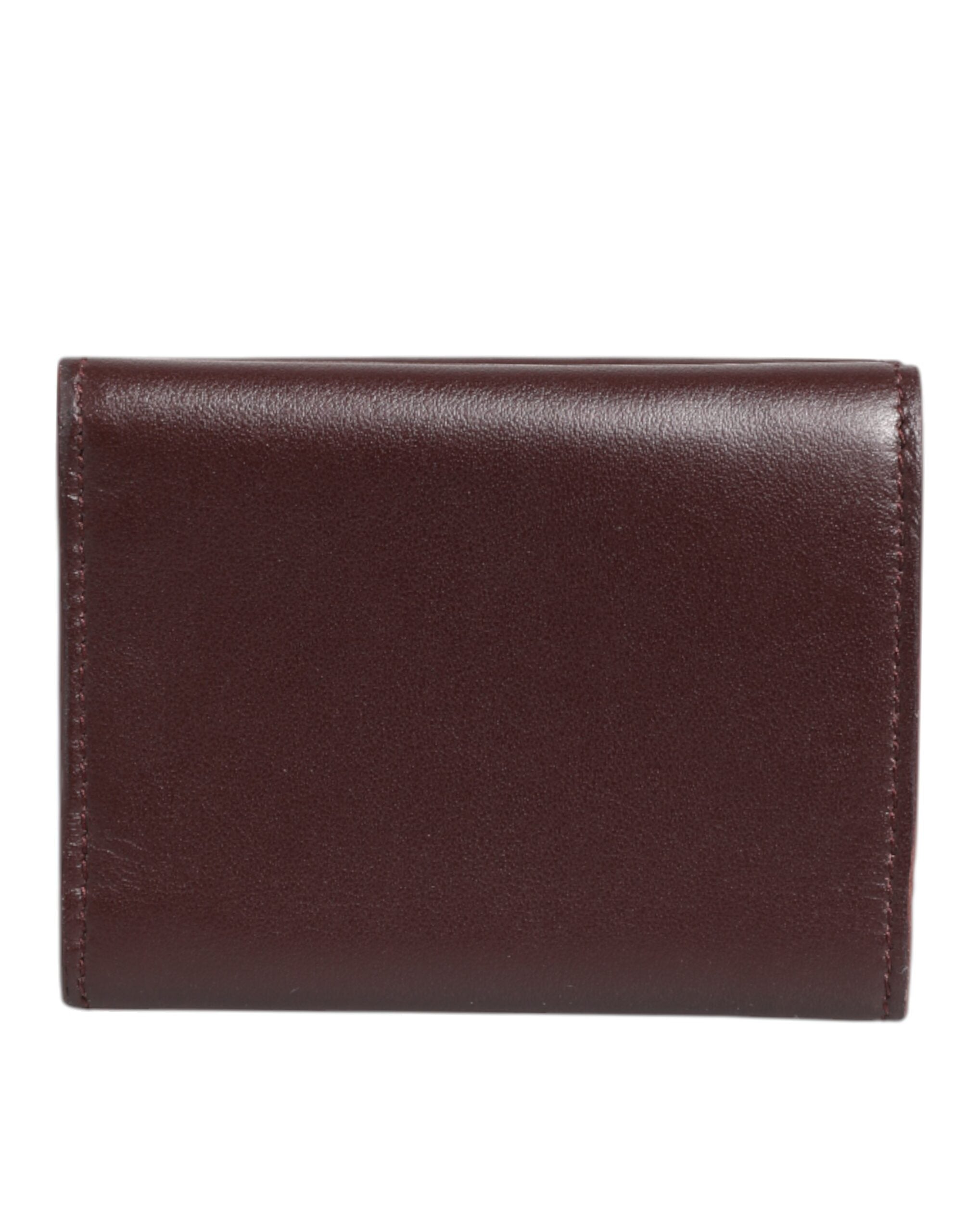 Dolce & Gabbana Dreifach-Kartenetui für Herren aus Leder mit geprägtem Logo, Dunkelbraun