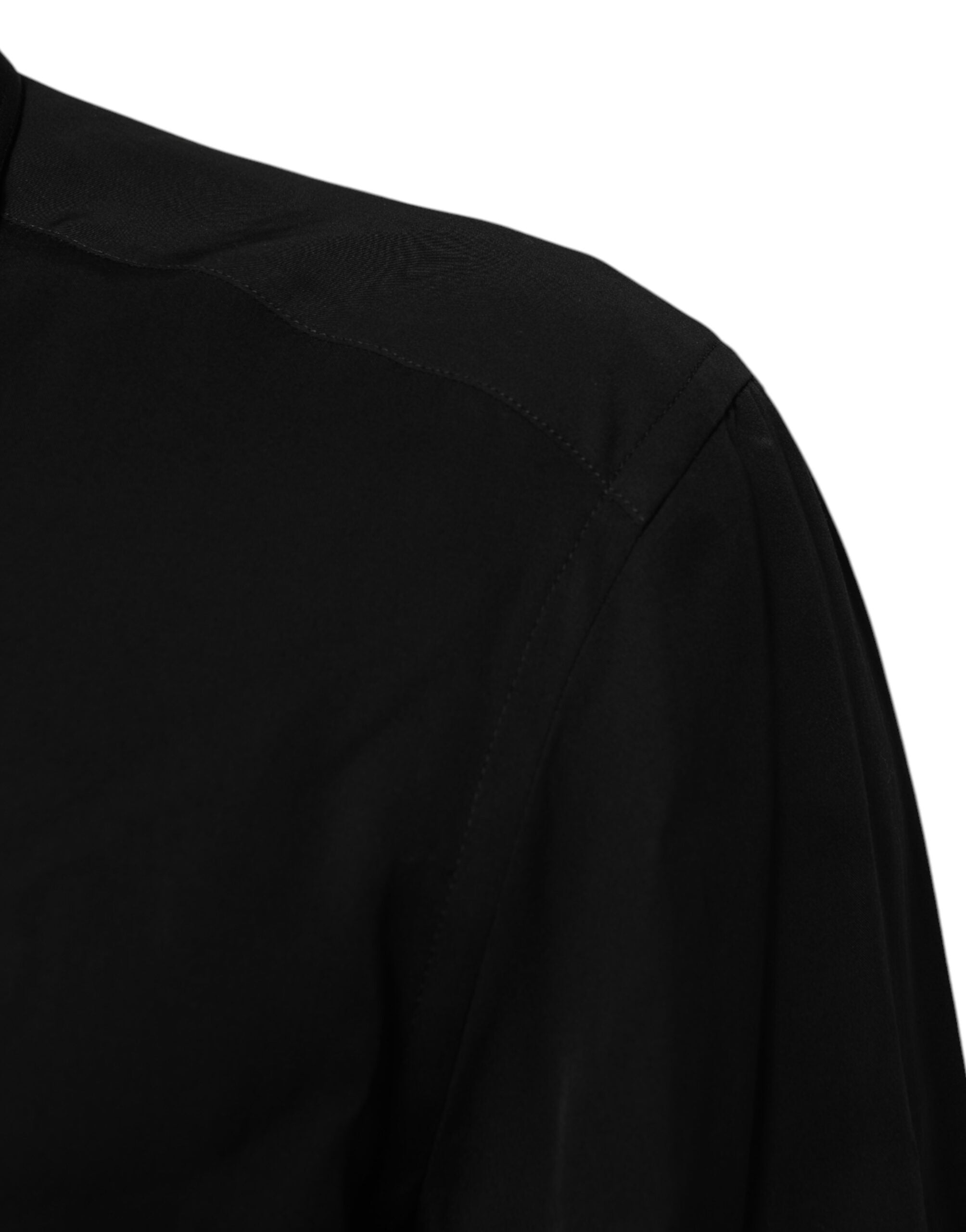 Dolce & Gabbana Schwarzes Viskose Langarm Hemd