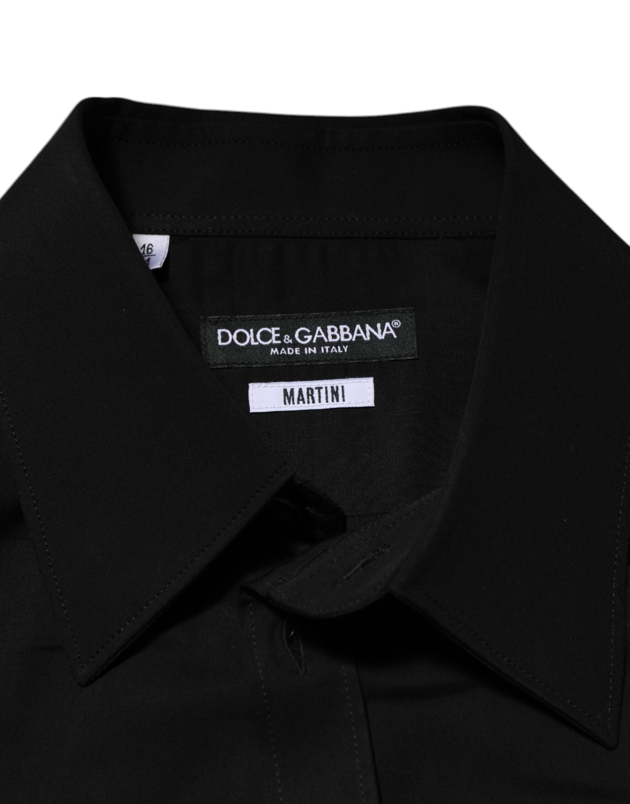 Dolce & Gabbana Schwarzes Viskose Langarm Hemd