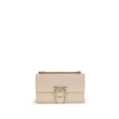 PINKO Beige Calf Leather Bos Taurus Shoulder Bag