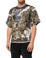 Dolce & Gabbana Palermo Jazz Club Leinen Rundhals Herren T-Shirt