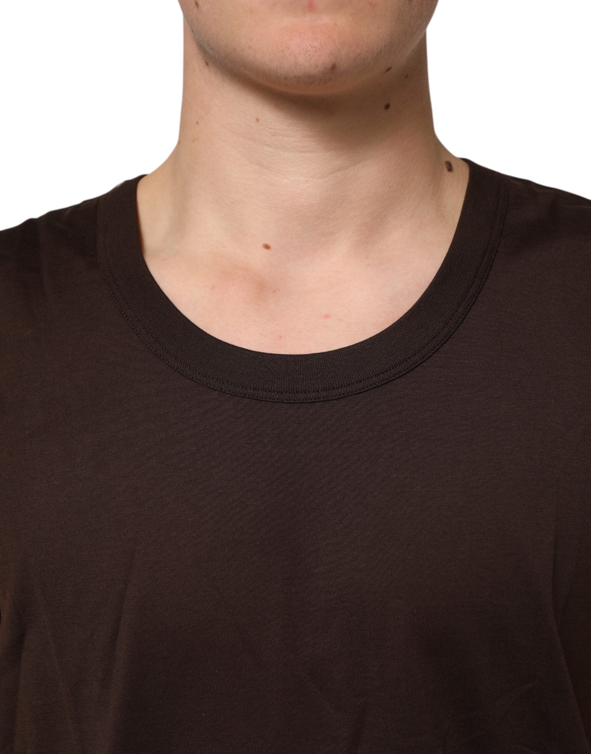 Dolce & Gabbana Braunes ärmelloses Unterhemd für Herren aus Baumwolle