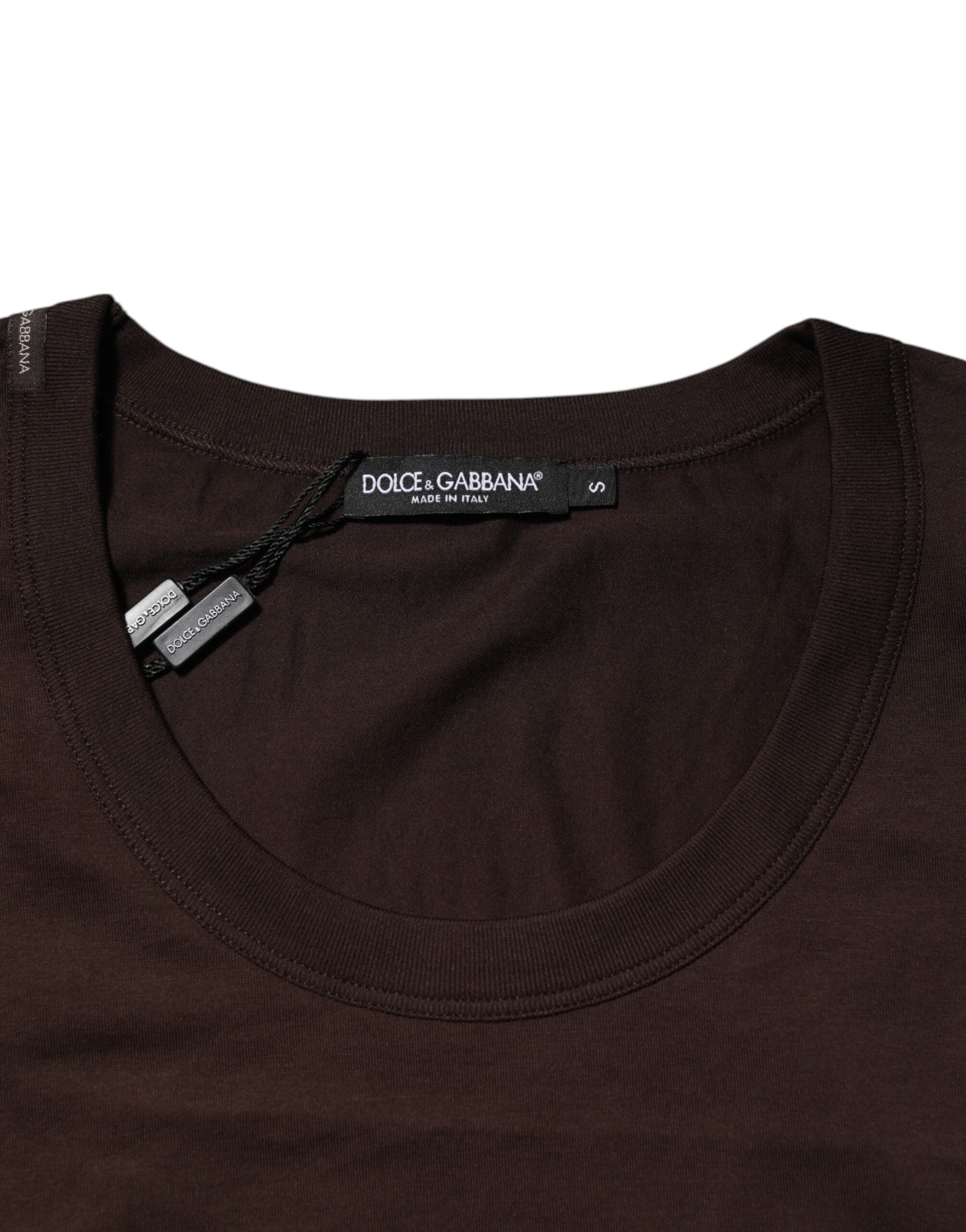 Dolce & Gabbana Braunes ärmelloses Unterhemd für Herren aus Baumwolle