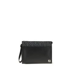 Fendi Black Leather Clutch Bag