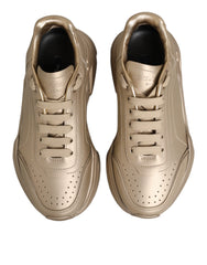 Dolce & Gabbana Goldene Leder-Daymaster-Sneaker für Damen