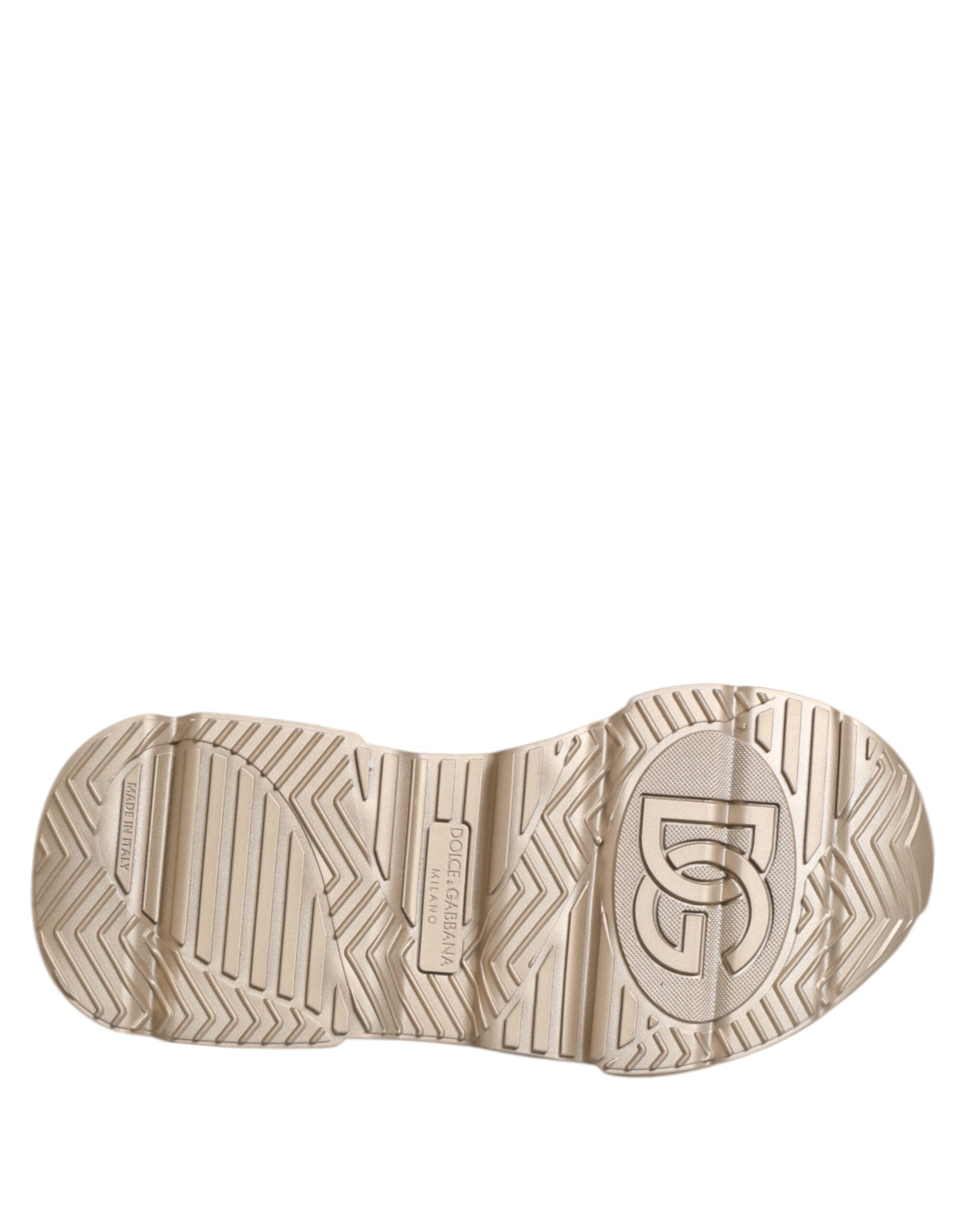 Dolce & Gabbana Goldene Leder-Daymaster-Sneaker für Damen