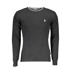 U.S. POLO ASSN. Schwarzer Herrenpullover aus Wolle