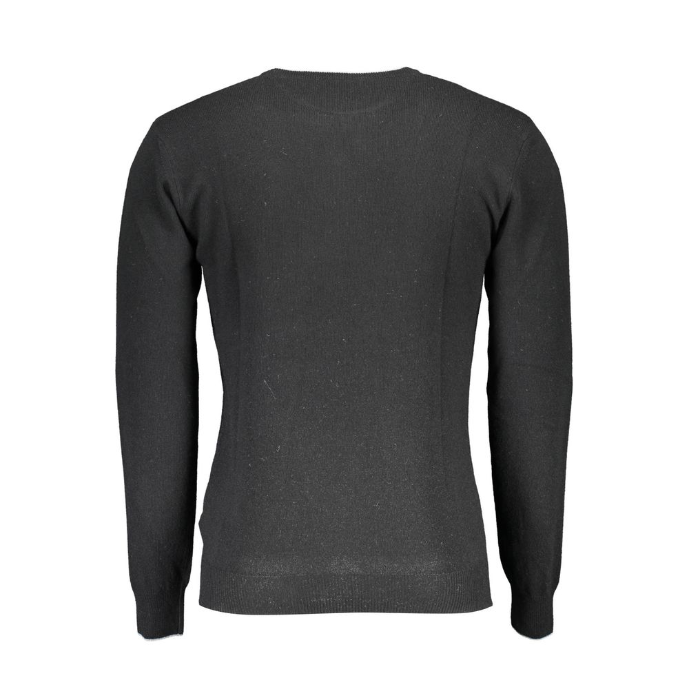 U.S. POLO ASSN. Schwarzer Herrenpullover aus Wolle