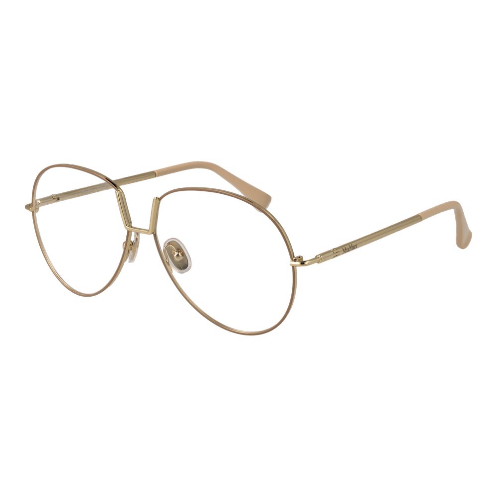 Max Mara Brille aus beigem Metall (Gestell)