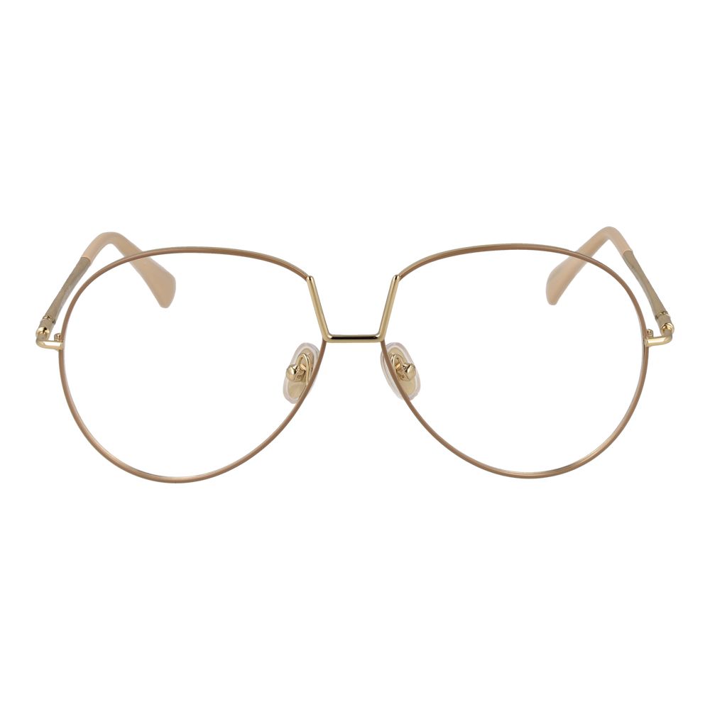 Max Mara Brille aus beigem Metall (Gestell)