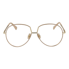 Max Mara Brille aus beigem Metall (Gestell)