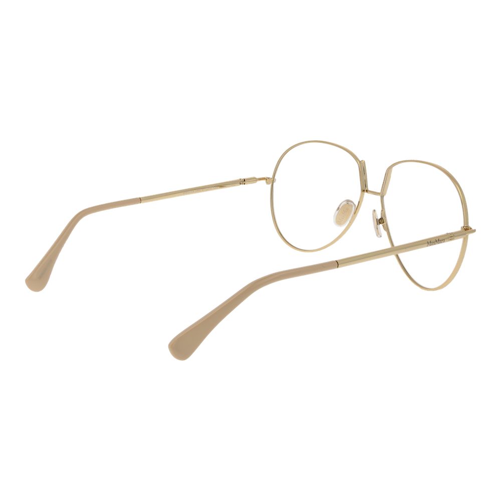 Max Mara Brille aus beigem Metall (Gestell)