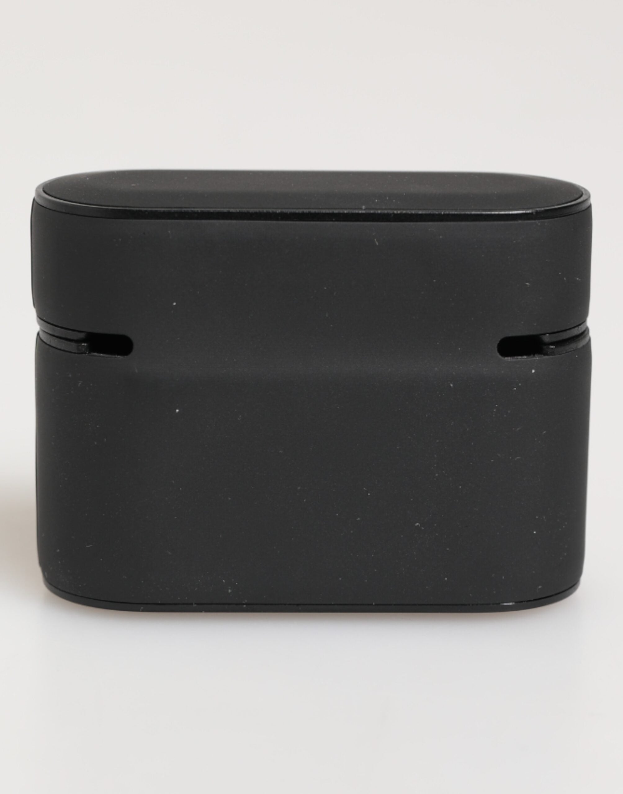 Dolce & Gabbana Schwarzes gelbes Gummi-Logo geprägtes Accessoire Airpods Hülle