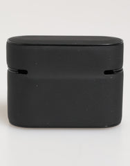 Dolce & Gabbana Schwarzes gelbes Gummi-Logo geprägtes Accessoire Airpods Hülle