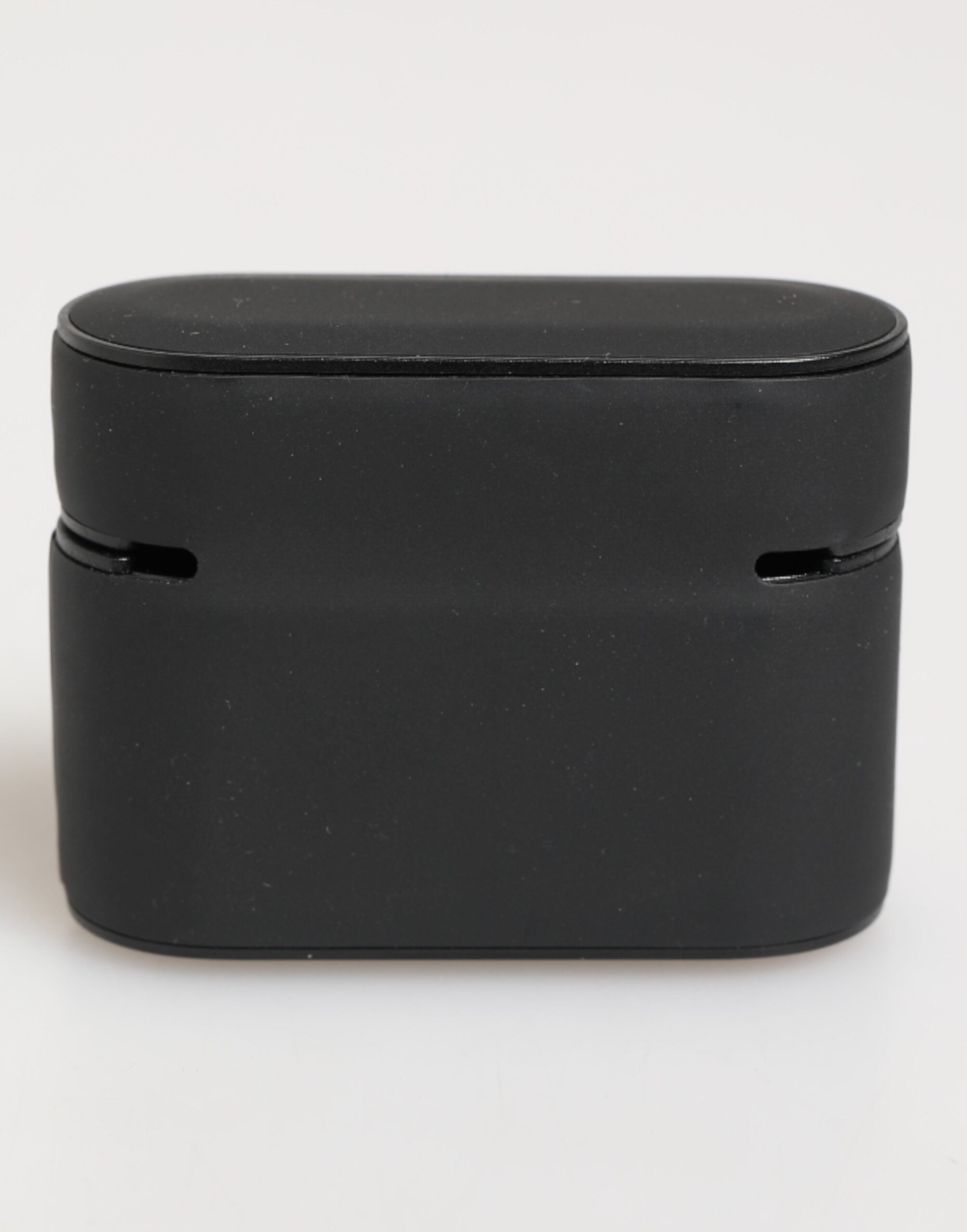 Dolce & Gabbana Schwarzes Oranges Gummi-Accessoire mit Logo-Prägung Airpods-Hülle