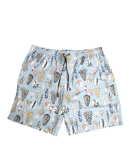 Dolce & Gabbana Badehose Herren Shorts Nylon Seestern Muster Blau