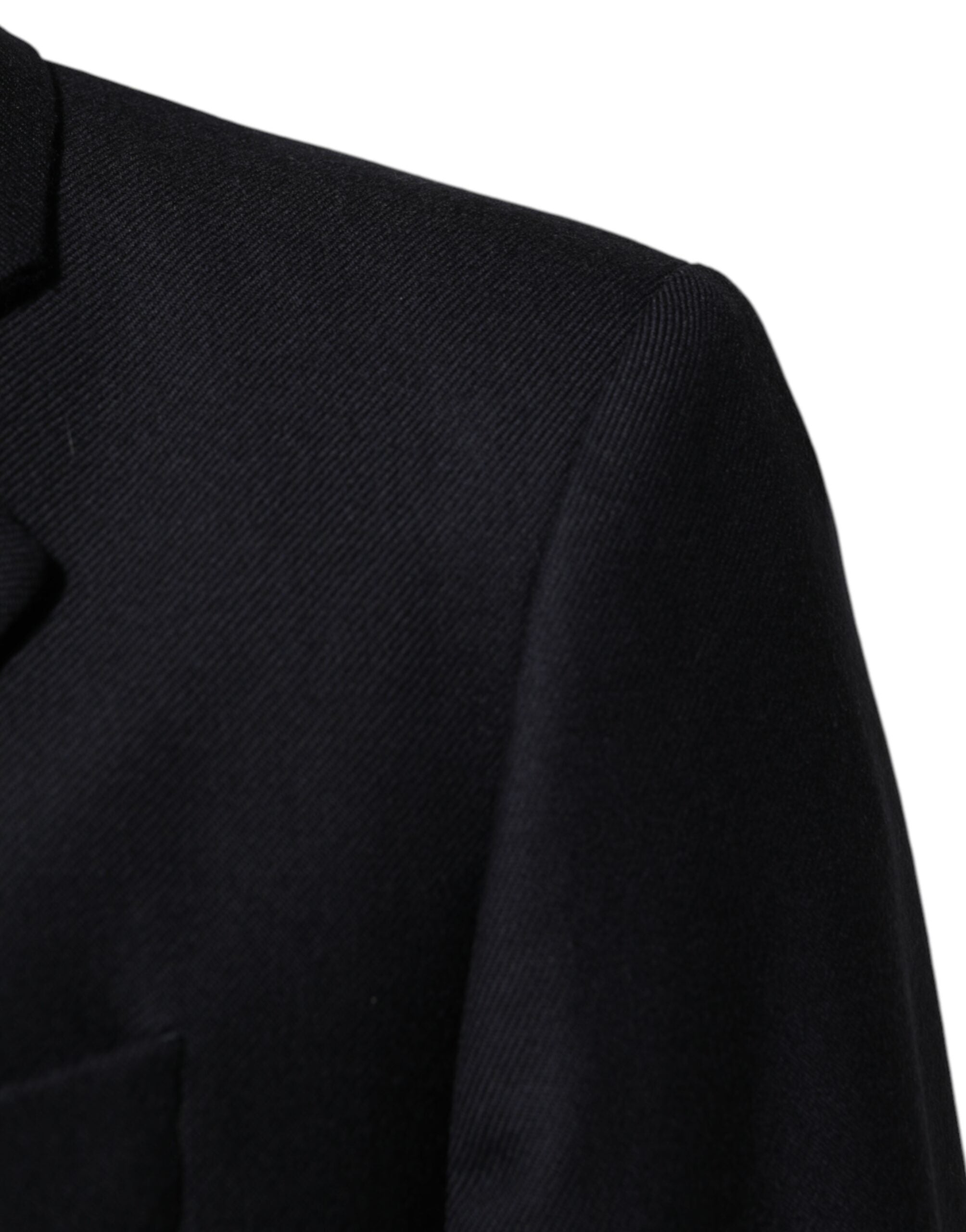 Dolce & Gabbana Donkerblauwe Wollen Heren Jas Colbert Blazer Pak