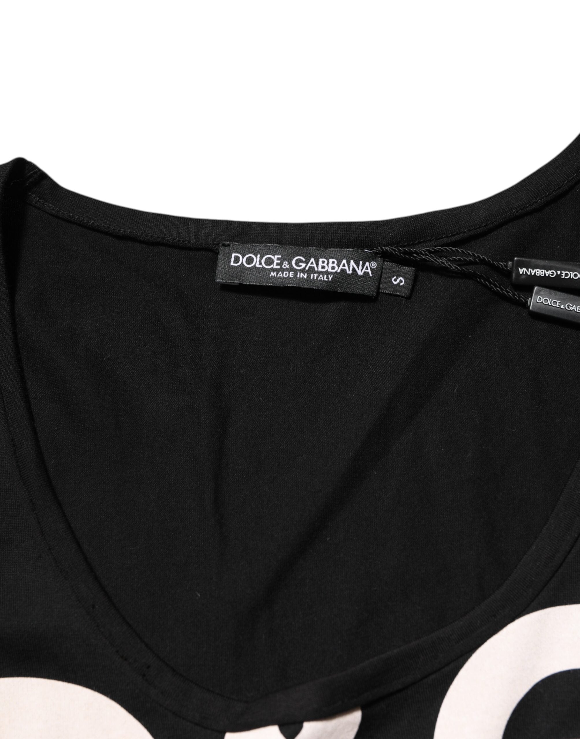 Dolce & Gabbana Schwarzes ärmelloses Tanktop aus Baumwolle mit DG-Logo für Herren