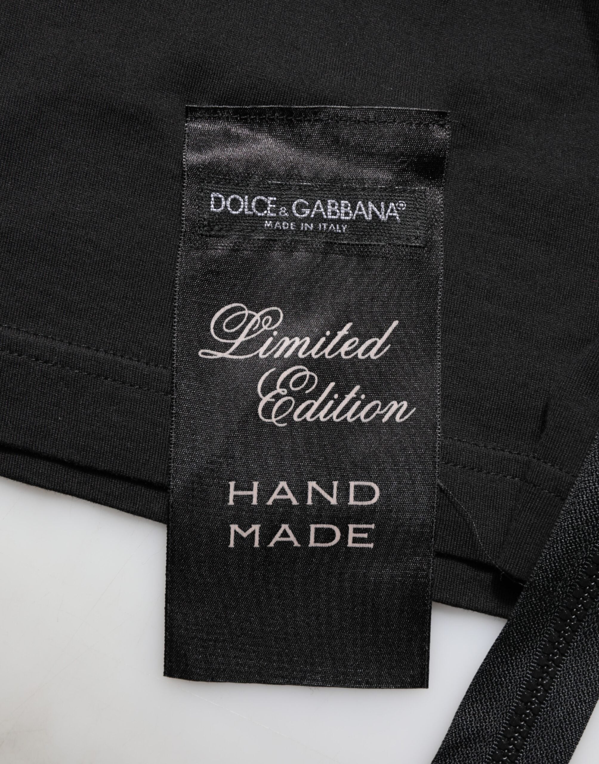 Dolce & Gabbana Schwarzes ärmelloses Tanktop aus Baumwolle mit DG-Logo für Herren