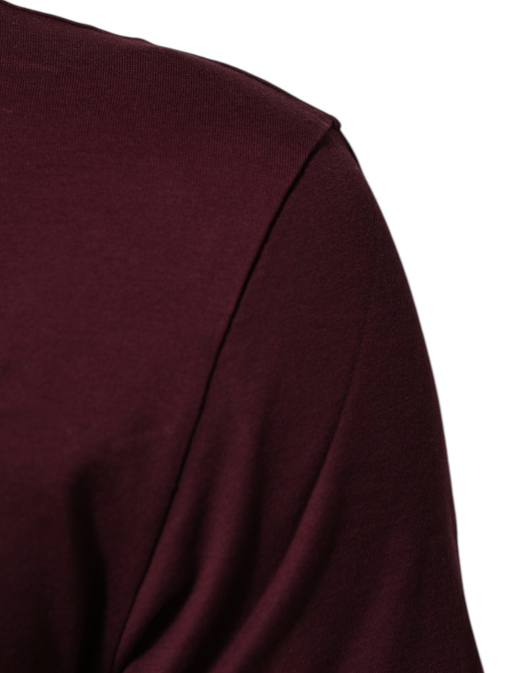 Dolce & Gabbana Burgundrotes Baumwoll-T-Shirt mit DG Super King Logo