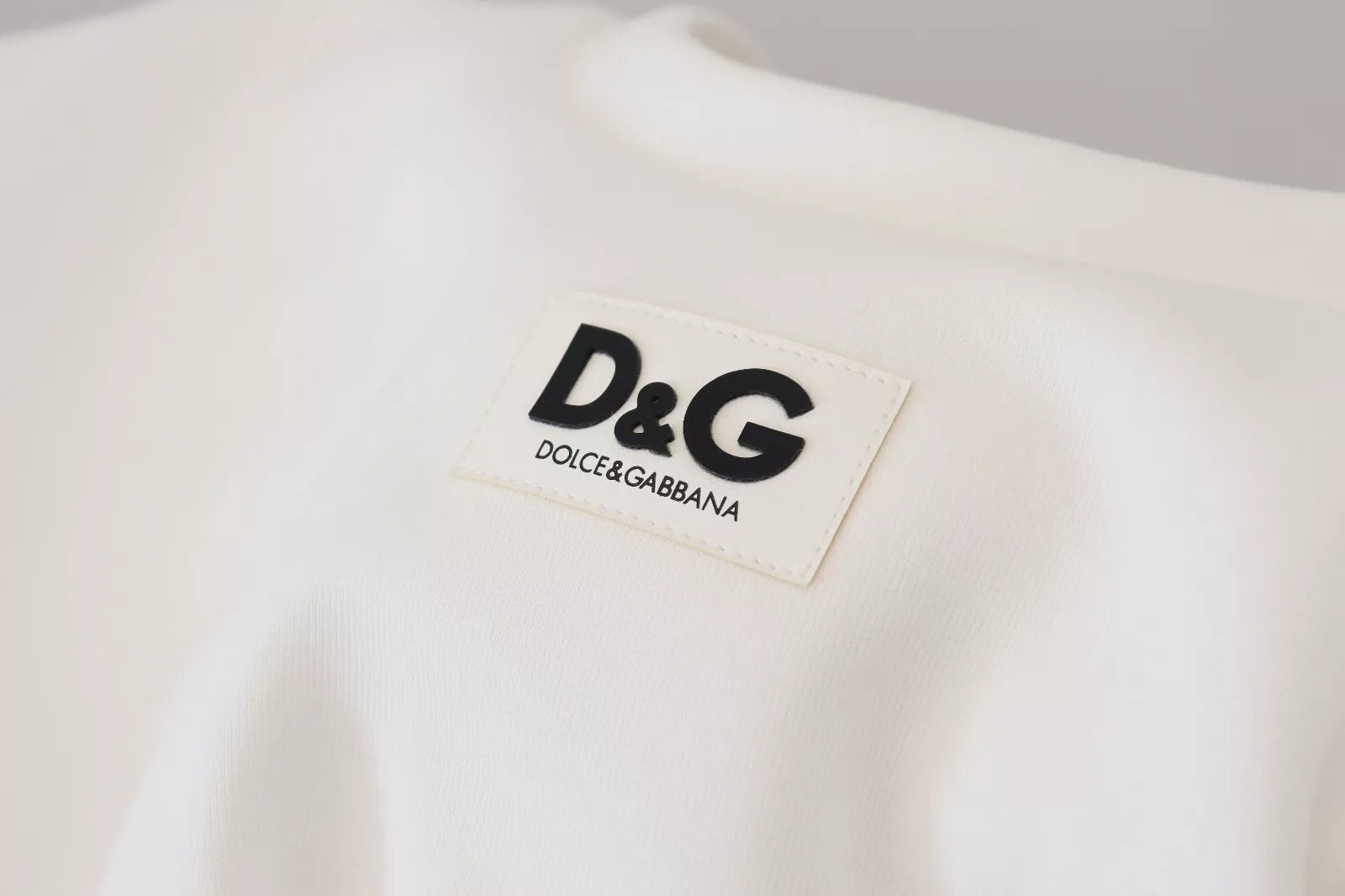 Dolce & Gabbana Wit Katoenen Korset Stretch Top T-shirt
