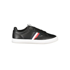 Tommy Hilfiger Black Leather Men Sneaker
