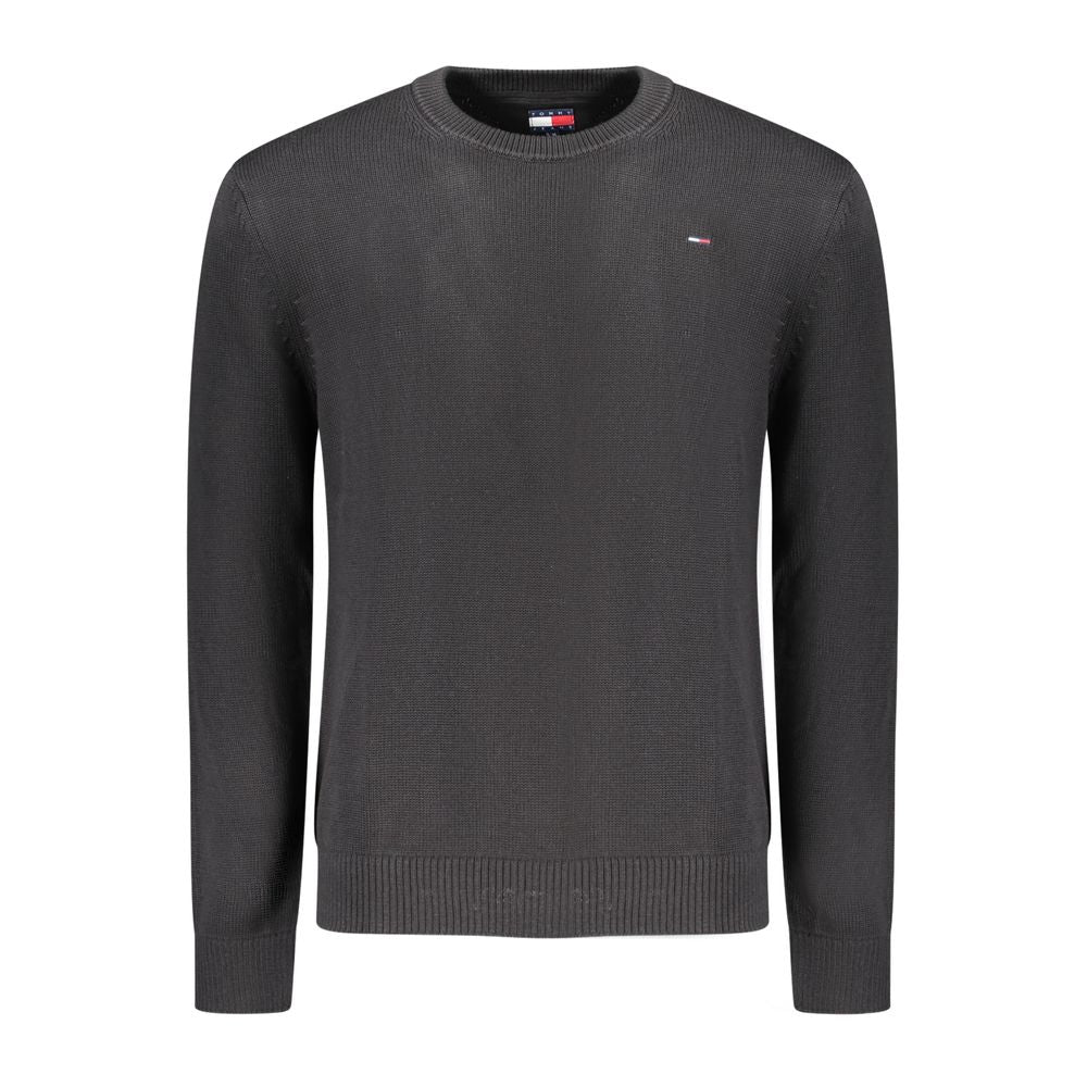 Tommy Hilfiger Black Cotton Men Sweater