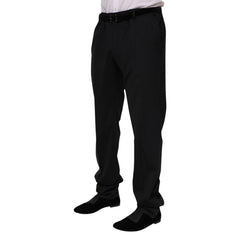 Dolce & Gabbana Schwarze Herren-Anzughose aus Wolle