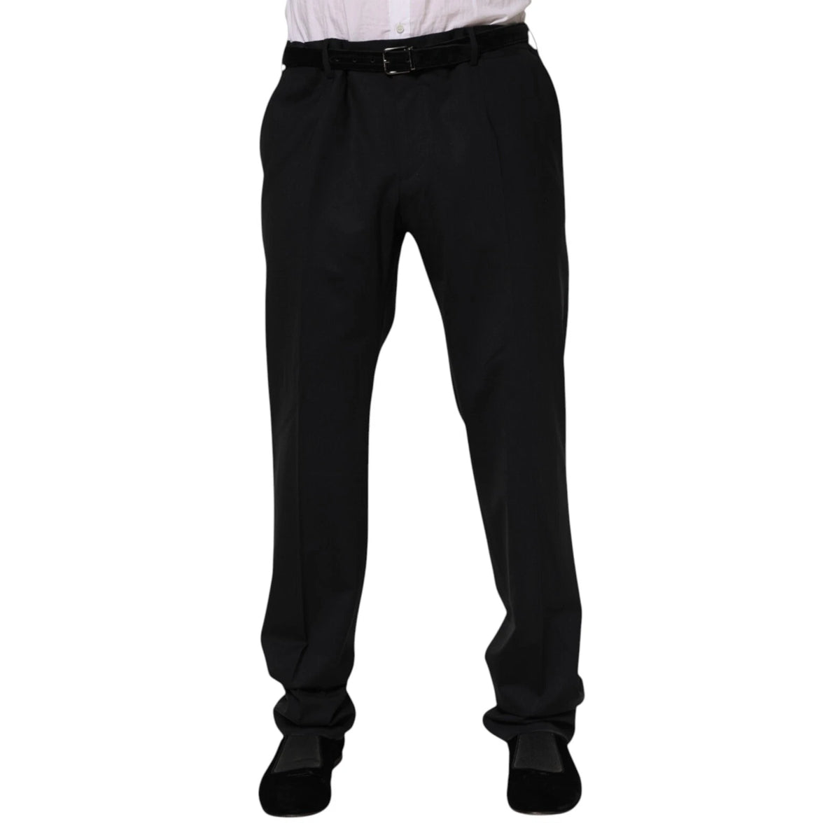 Dolce & Gabbana Schwarze Herren-Anzughose aus Wolle