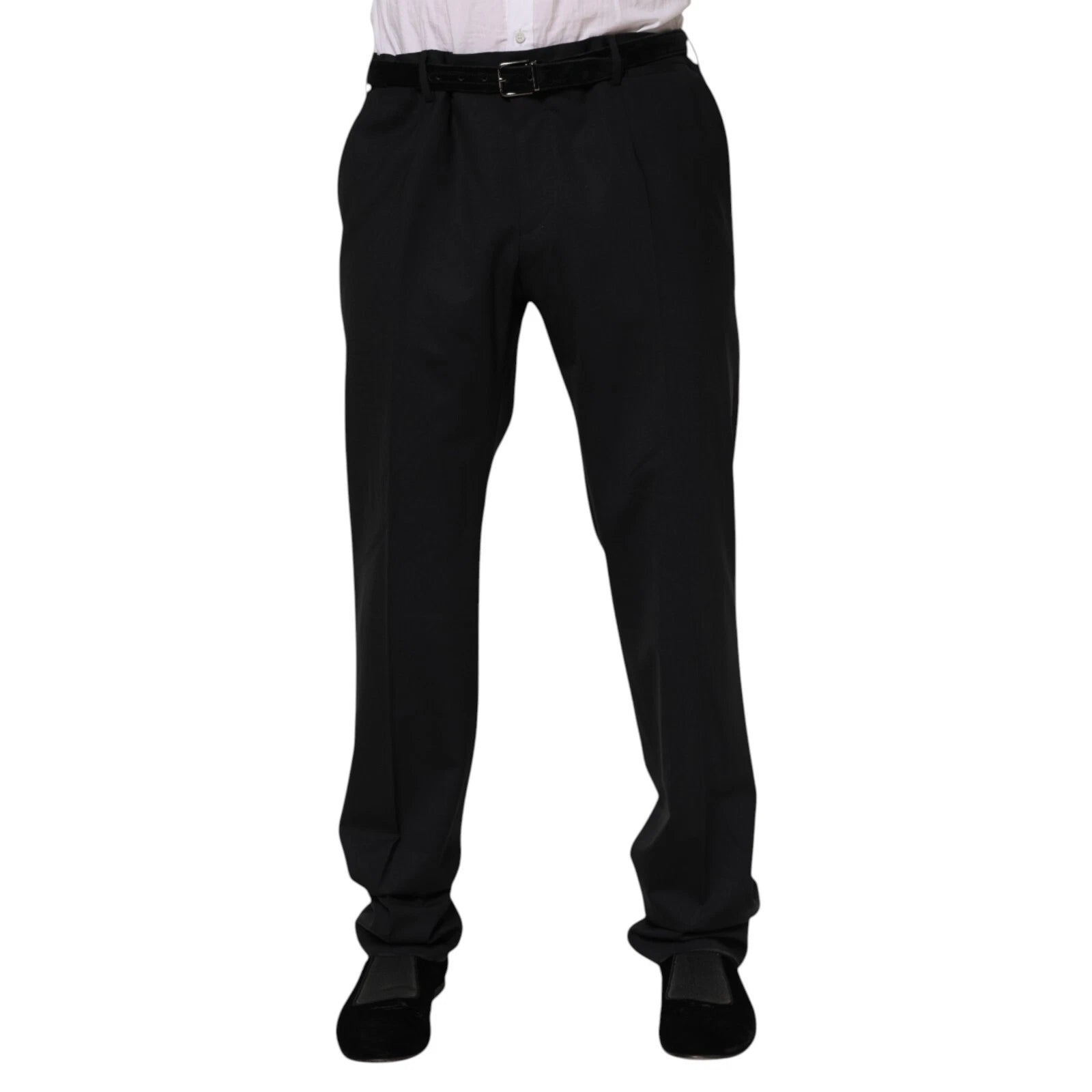 Dolce & Gabbana Schwarze Herren-Anzughose aus Wolle