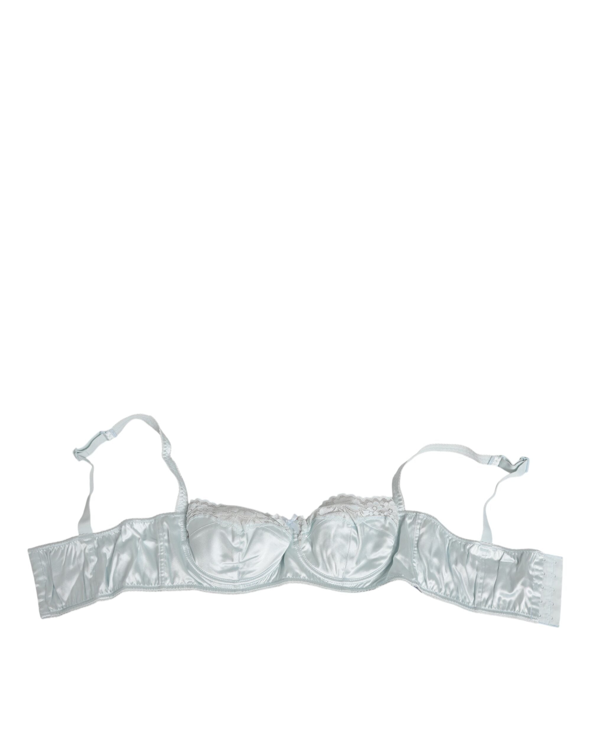 Dolce & Gabbana Light Blue Seiden-Balconette-Dessous, leicht gefüttert