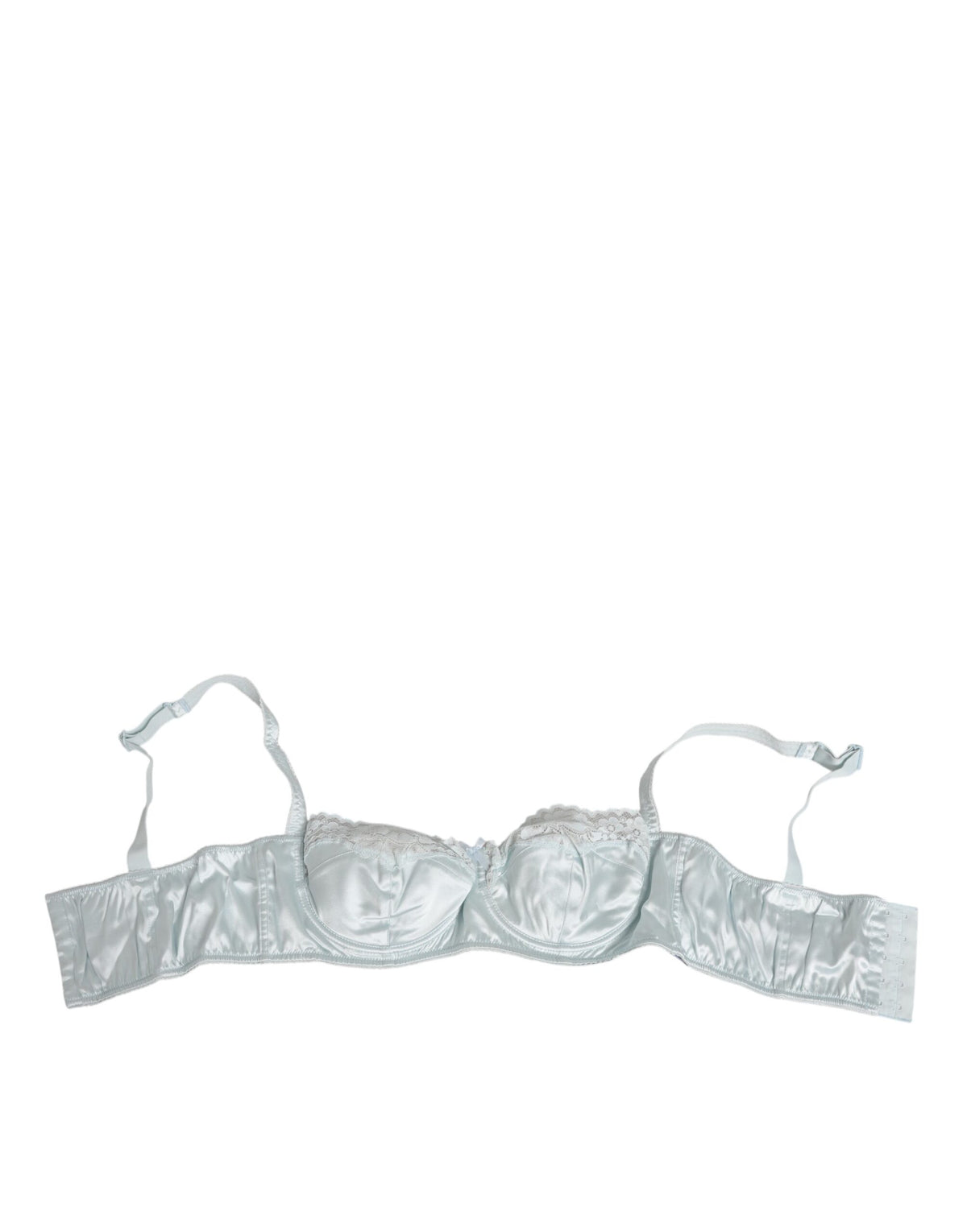 Dolce & Gabbana Light Blue Seiden-Balconette-Dessous, leicht gefüttert