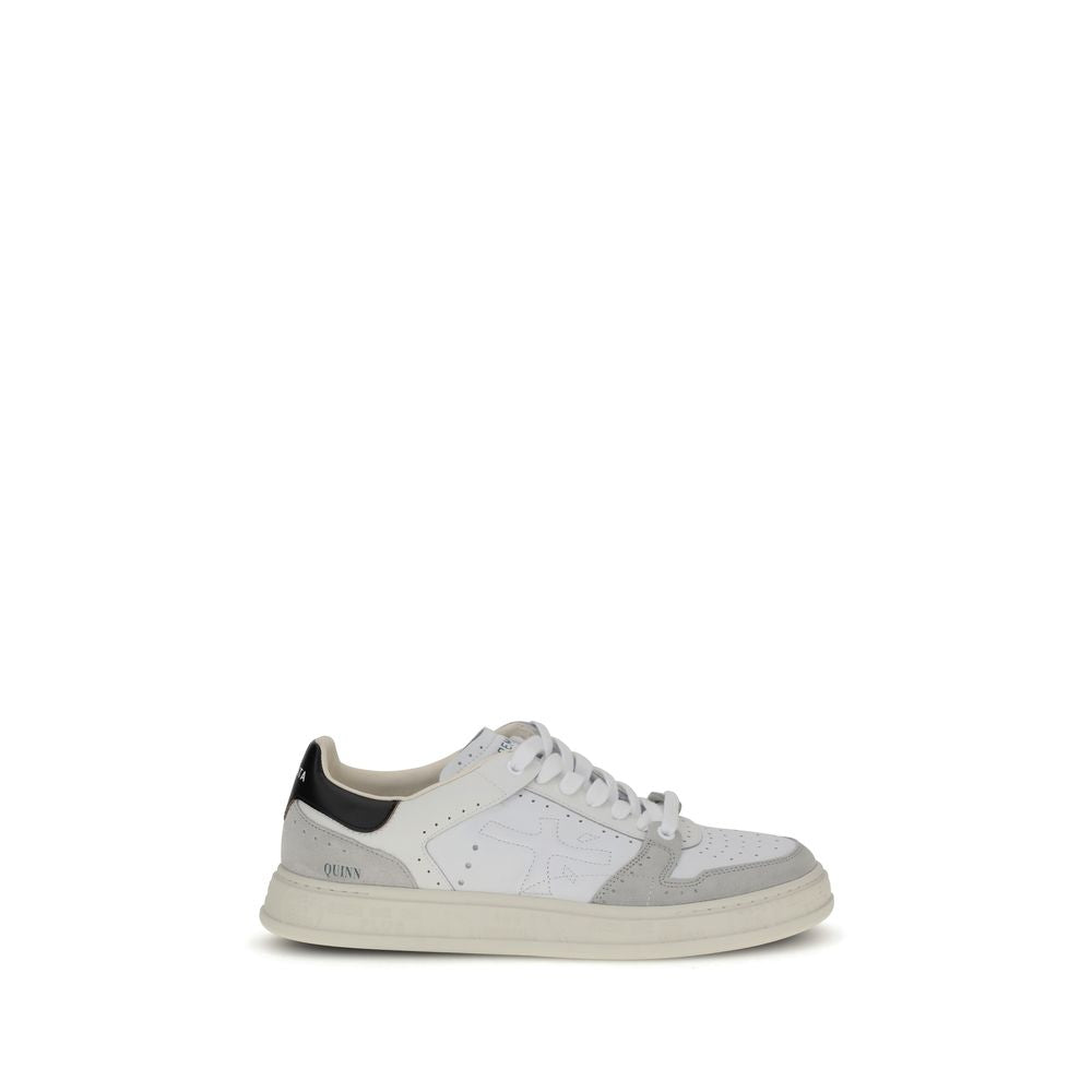 Premiata Weiße Kalbsleder Bos Taurus Low-Top-Sneakers