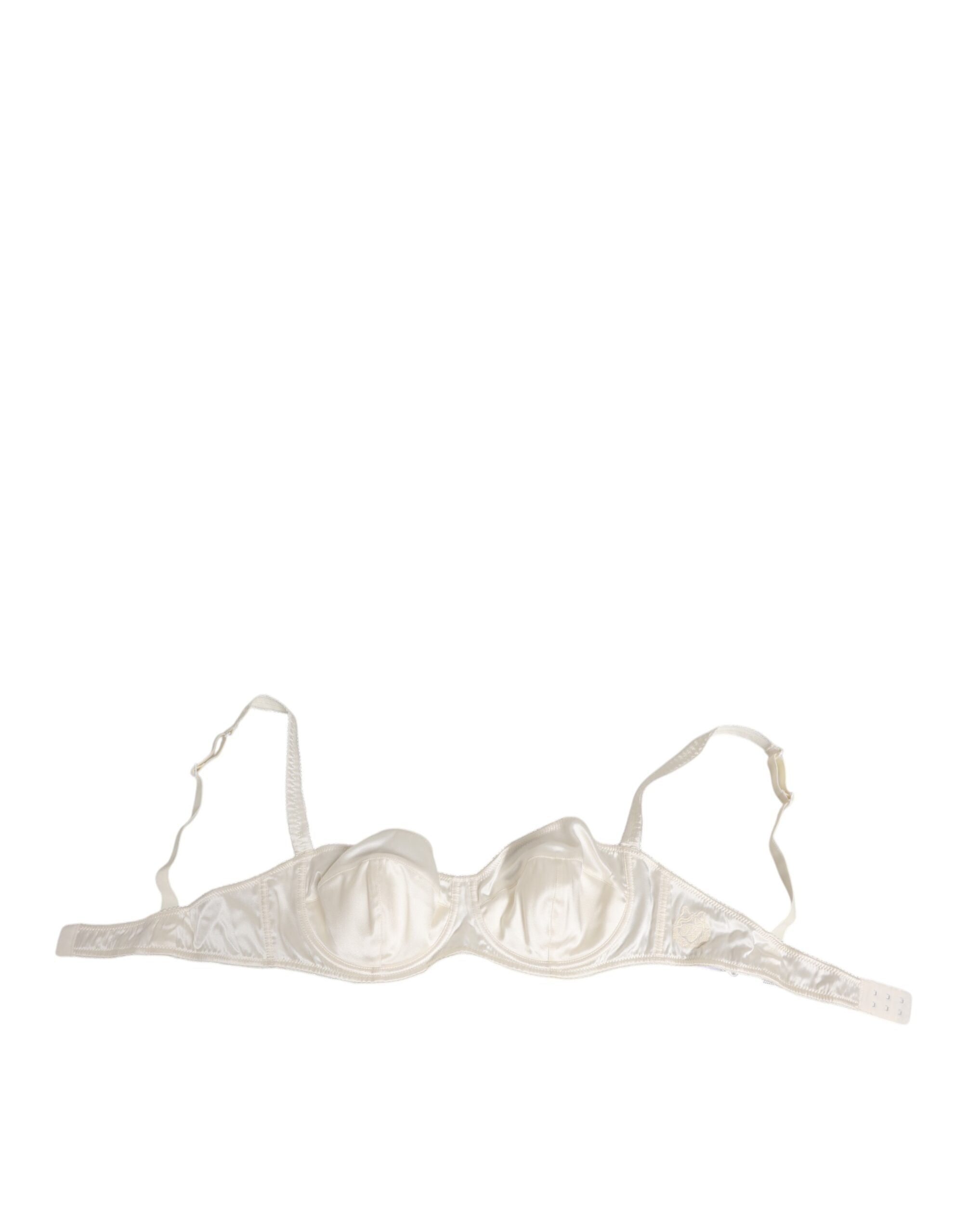 Dolce & Gabbana weißer Balconette-BH aus Seidensatin