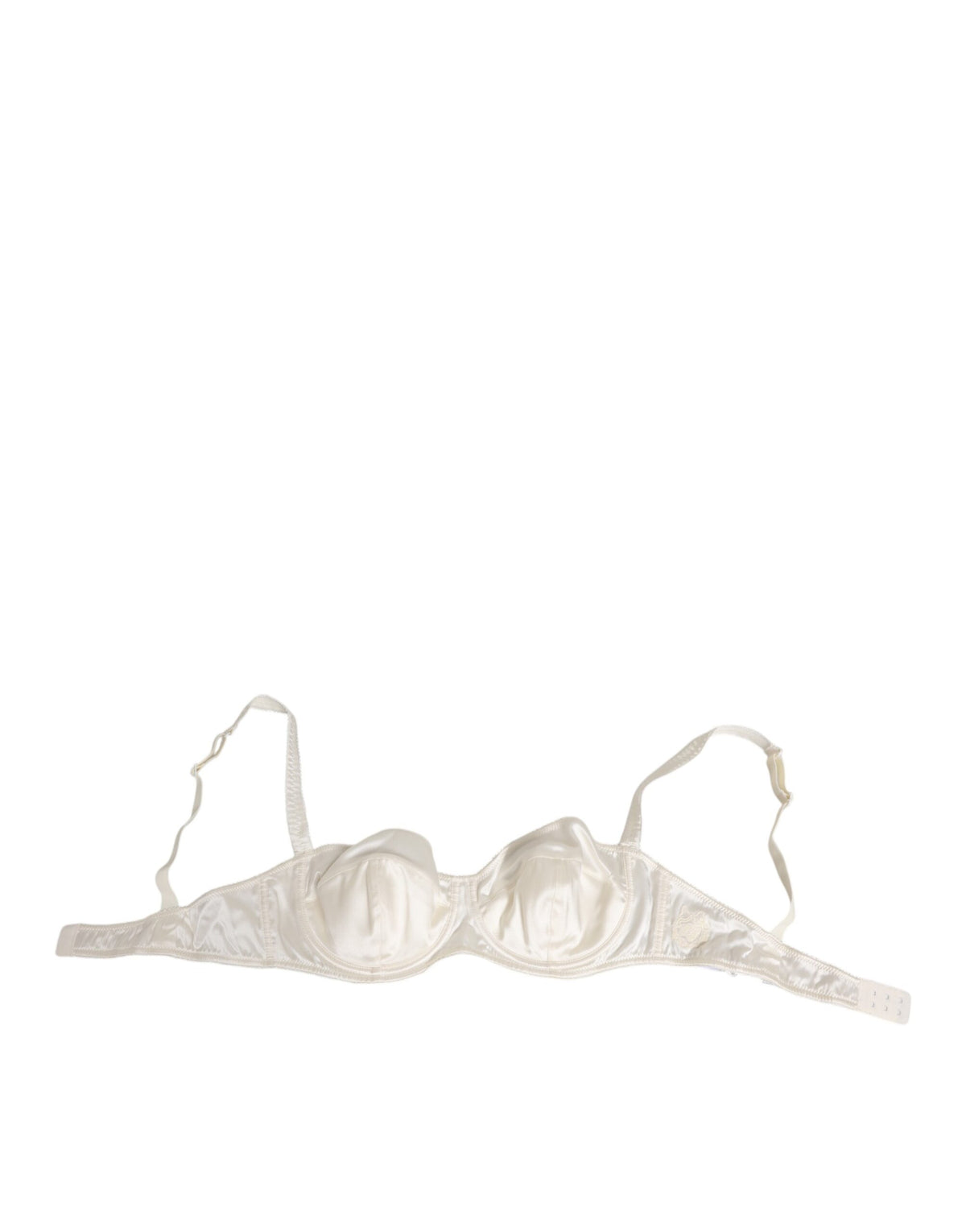 Dolce & Gabbana weißer Balconette-BH aus Seidensatin