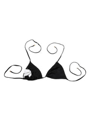 Dolce & Gabbana Schwarze bestickte Dreieck-Badebekleidung-Unterwäsche
