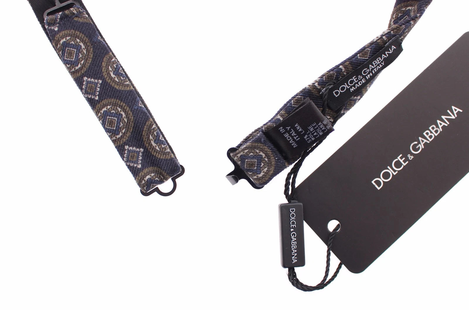 Dolce & Gabbana Blaue Seiden-Barock-Fantasi-gebundene Fliege Papillon