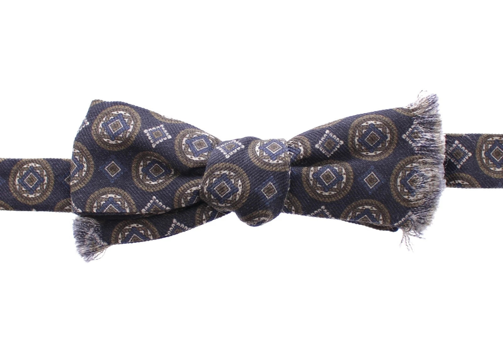 Dolce & Gabbana Blaue Seiden-Barock-Fantasi-gebundene Fliege Papillon