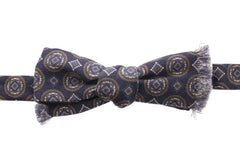 Dolce & Gabbana Blaue Seiden-Barock-Fantasi-gebundene Fliege Papillon