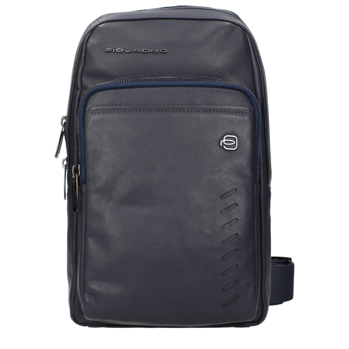 Piquadro Blue Leather Crossbody Bag